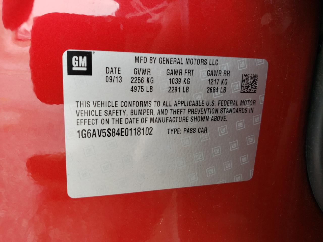 1G6AV5S84E0118102 2014 Cadillac Cts Vsport Premium