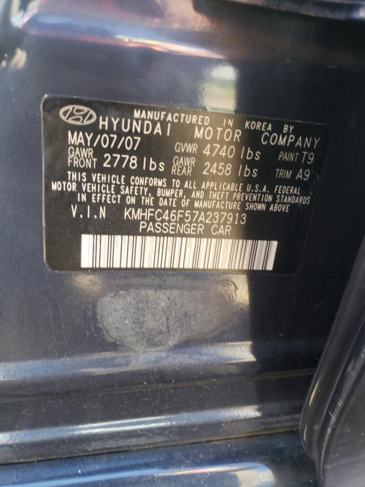 KMHFC46F57A237913 2007 Hyundai Azera Se