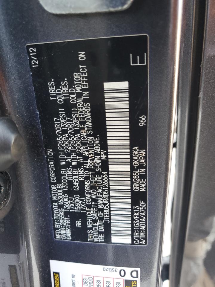 JTEBU5JR4D5126664 2013 Toyota 4Runner Sr5