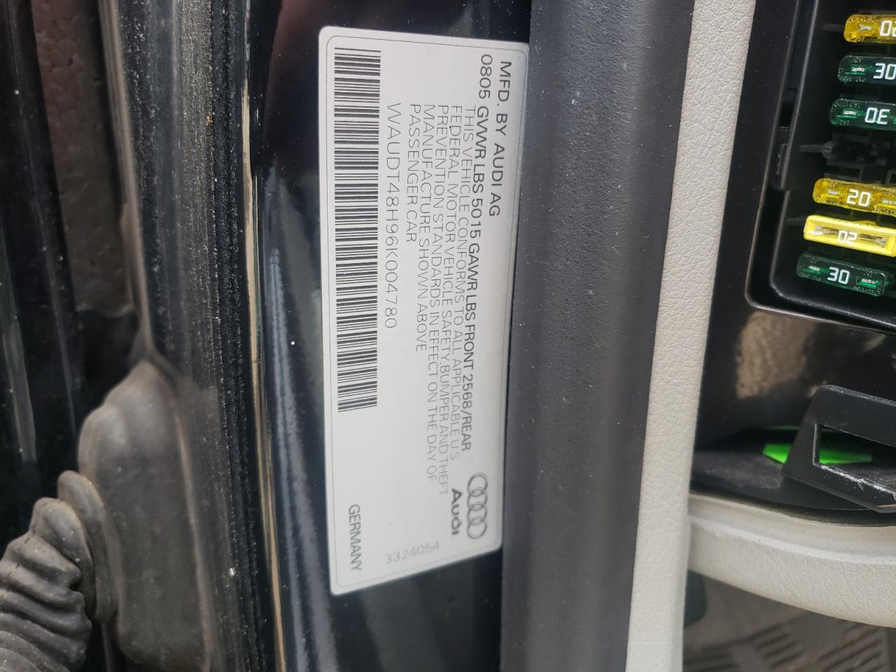 WAUDT48H96K004780 2006 Audi A4 Quattro