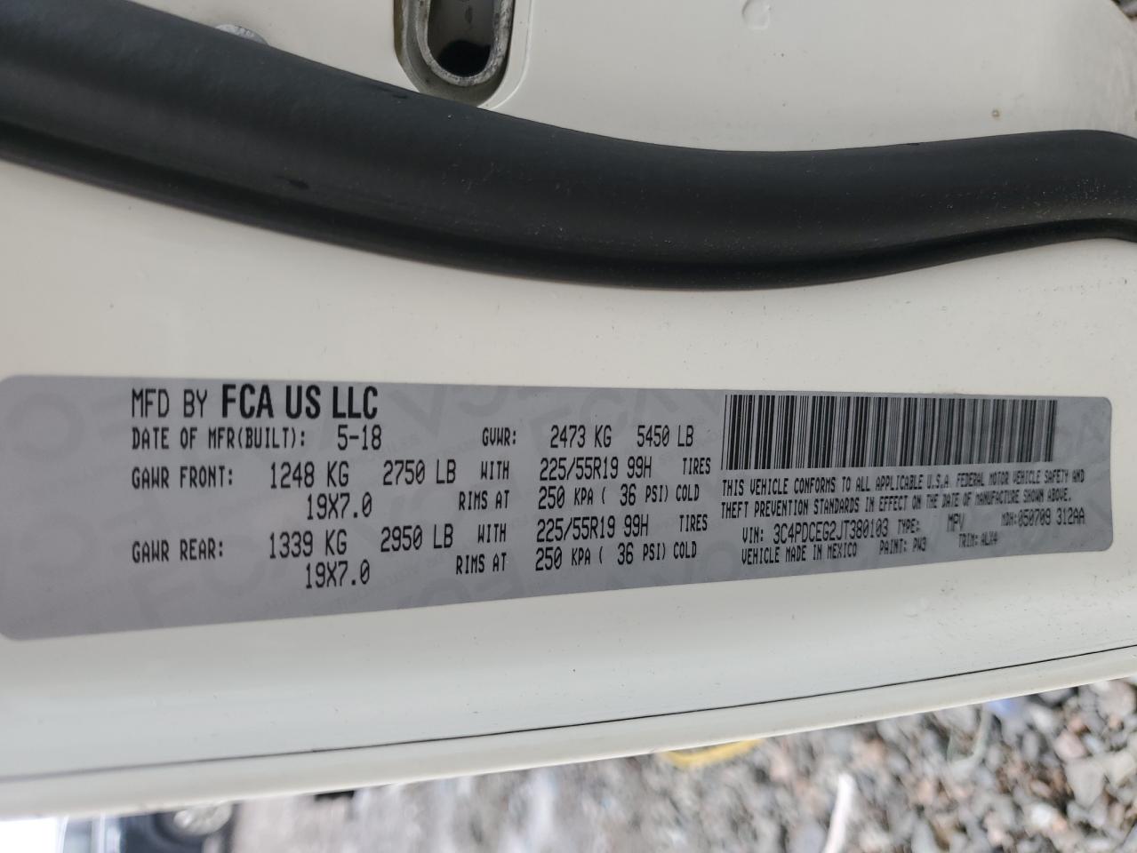 3C4PDCEG2JT380103 2018 Dodge Journey Gt