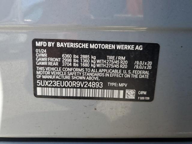 2024 BMW X5 xDrive40I VIN: 5UX23EU00R9V24893 Lot: 57854664