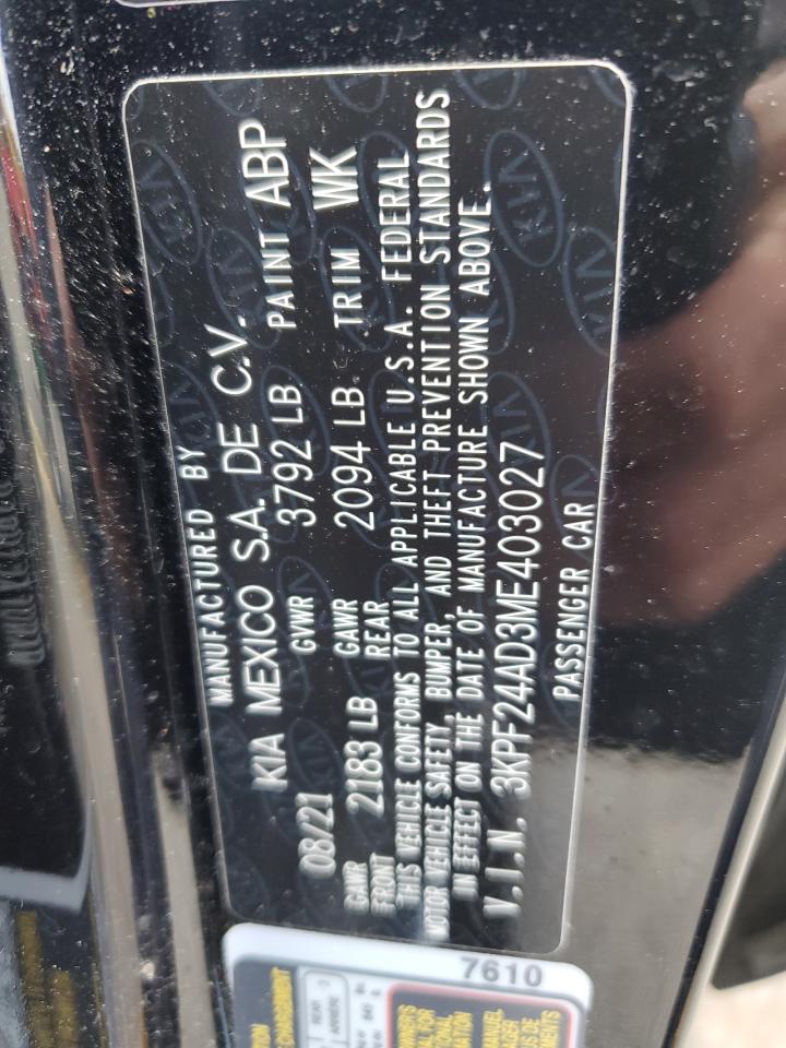 3KPF24AD3ME403027 2021 Kia Forte Fe