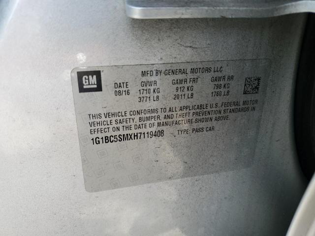 2017 CHEVROLET CRUZE LS - 1G1BC5SMXH7119408