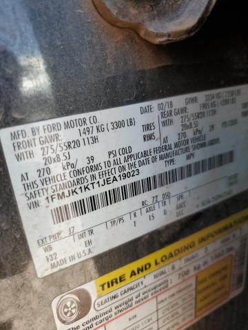 2018 Ford Expedition Max Limited VIN: 1FMJK1KT1JEA19023 Lot: 57455554