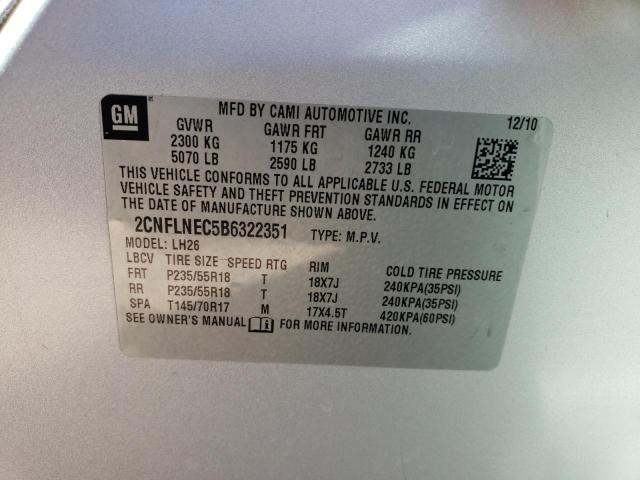 2011 Chevrolet Equinox Lt VIN: 2CNFLNEC5B6322351 Lot: 58487954