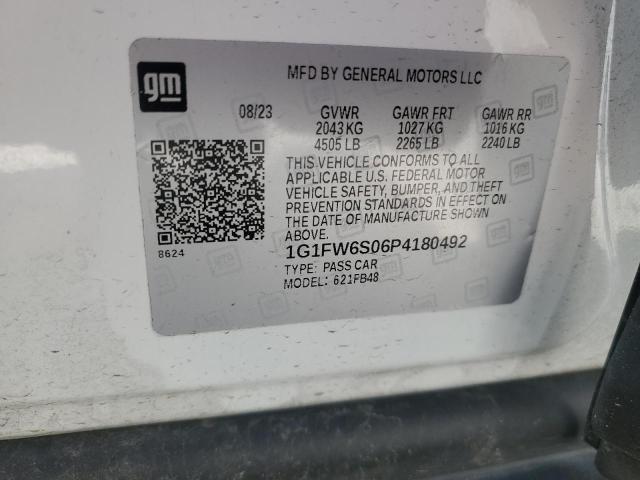 2023 Chevrolet Bolt Ev 1Lt VIN: 1G1FW6S06P4180492 Lot: 57752384