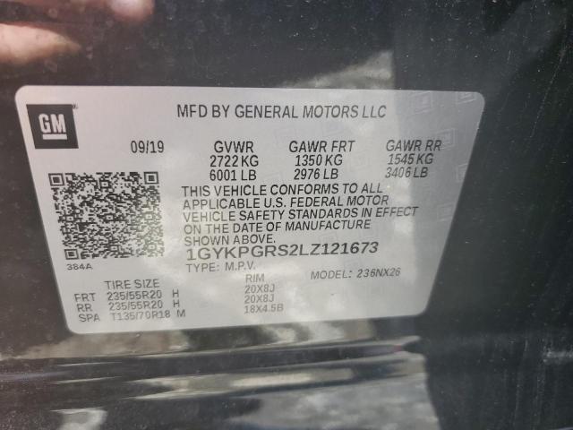 1GYKPGRS2LZ121673 2020 Cadillac Xt6 Sport