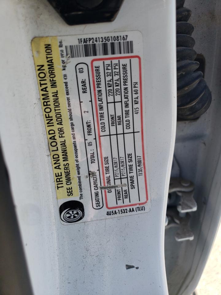 1FAFP24135G108167 2005 Ford Five Hundred Sel