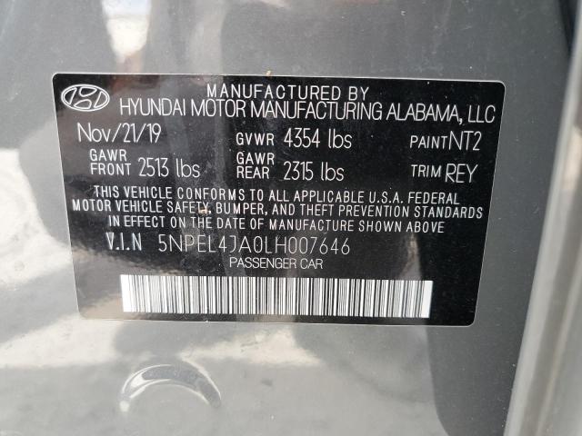 2020 HYUNDAI SONATA SEL - 5NPEL4JA0LH007646