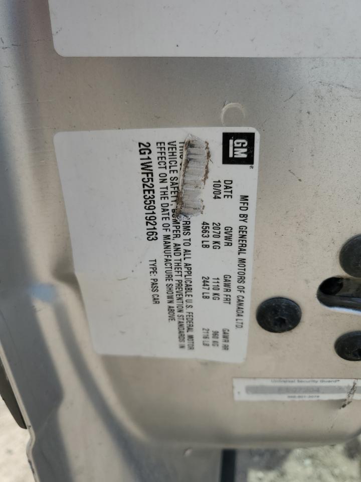 2G1WF52E359192163 2005 Chevrolet Impala