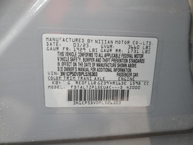 2023 Nissan Kicks Sr VIN: 3N1CP5DV0PL526303 Lot: 59351624