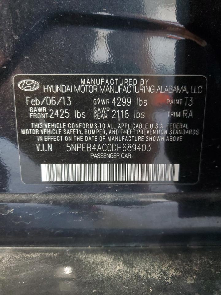 5NPEB4AC0DH689403 2013 Hyundai Sonata Gls