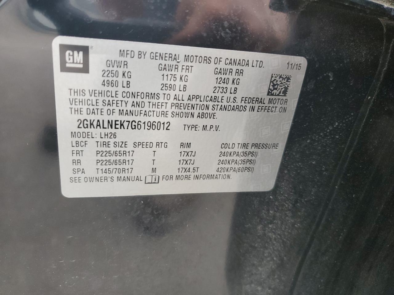 2GKALNEK7G6196012 2016 GMC Terrain Sle