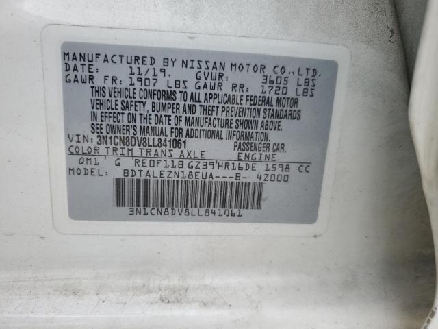 3N1CN8DV8LL841061 Nissan Versa S 12