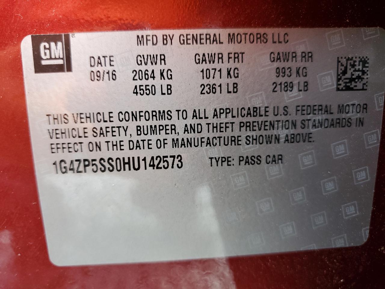 1G4ZP5SS0HU142573 2017 Buick Lacrosse Essence