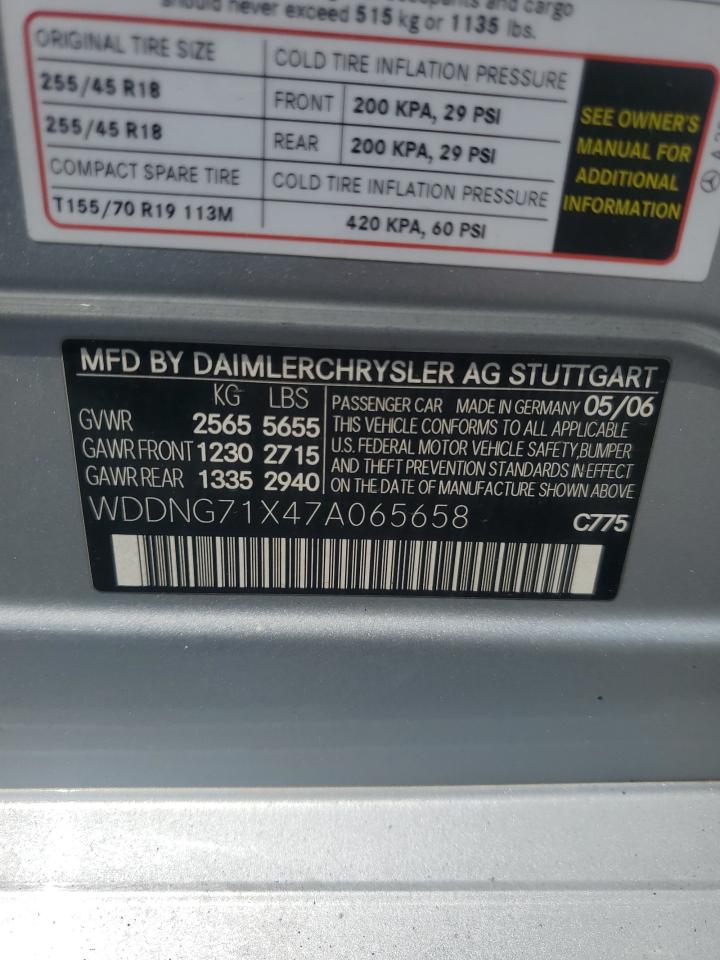 WDDNG71X47A065658 2007 Mercedes-Benz S 550