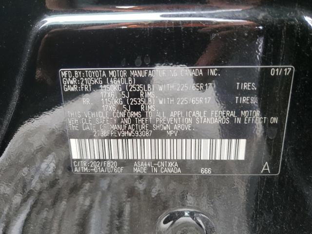 2017 Toyota Rav4 Le VIN: 2T3BFREV9HW593087 Lot: 58848294