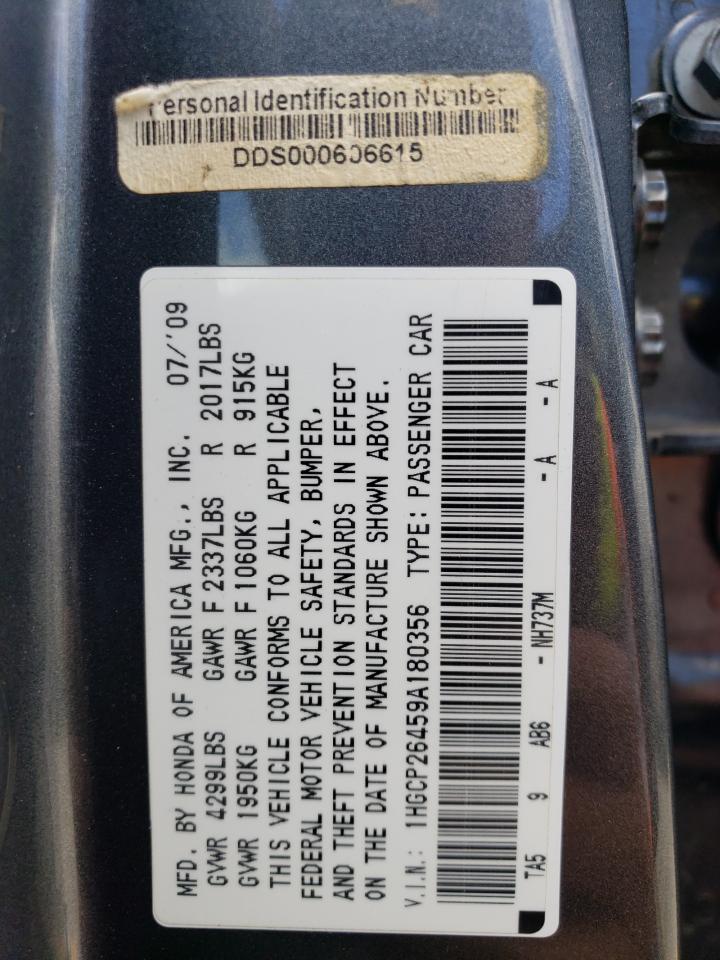 1HGCP26459A180356 2009 Honda Accord Lxp
