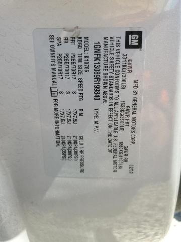 2009 Chevrolet Tahoe K1500 Ls VIN: 1GNFK13089R199840 Lot: 60406484