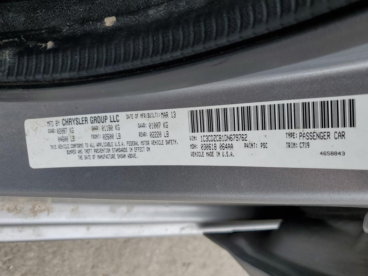 1C3CDZCB1DN679762 2013 Dodge Avenger Sxt