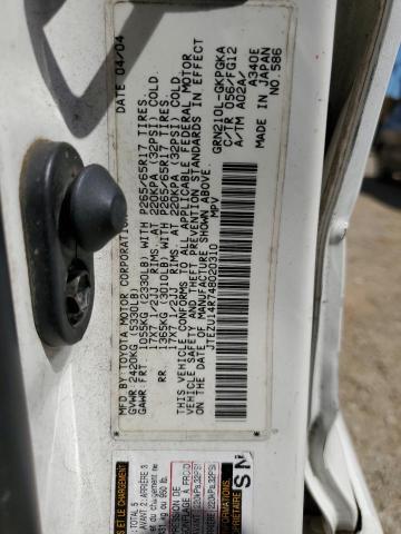 2004 Toyota 4Runner Sr5 VIN: JTEZU14R748020310 Lot: 58348724