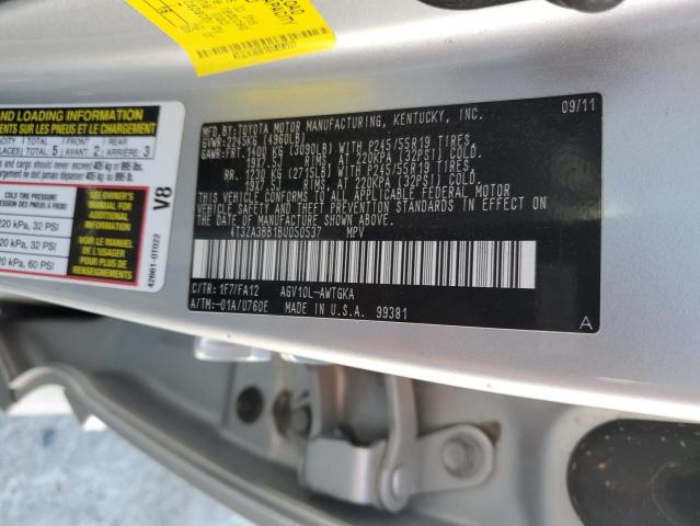 2011 Toyota Venza VIN: 4T3ZA3BB1BU050537 Lot: 59694234