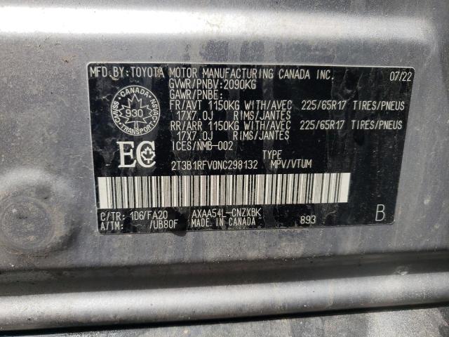 2022 TOYOTA RAV4 LE - 2T3B1RFV0NC298132