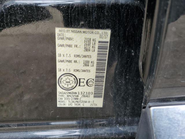 2017 Nissan Murano S VIN: 5N1AZ2MG0HN132103 Lot: 56755574