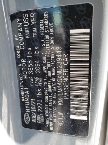 2022 Hyundai Elantra Sel VIN: KMHLM4AGXNU239443 Lot: 59896744