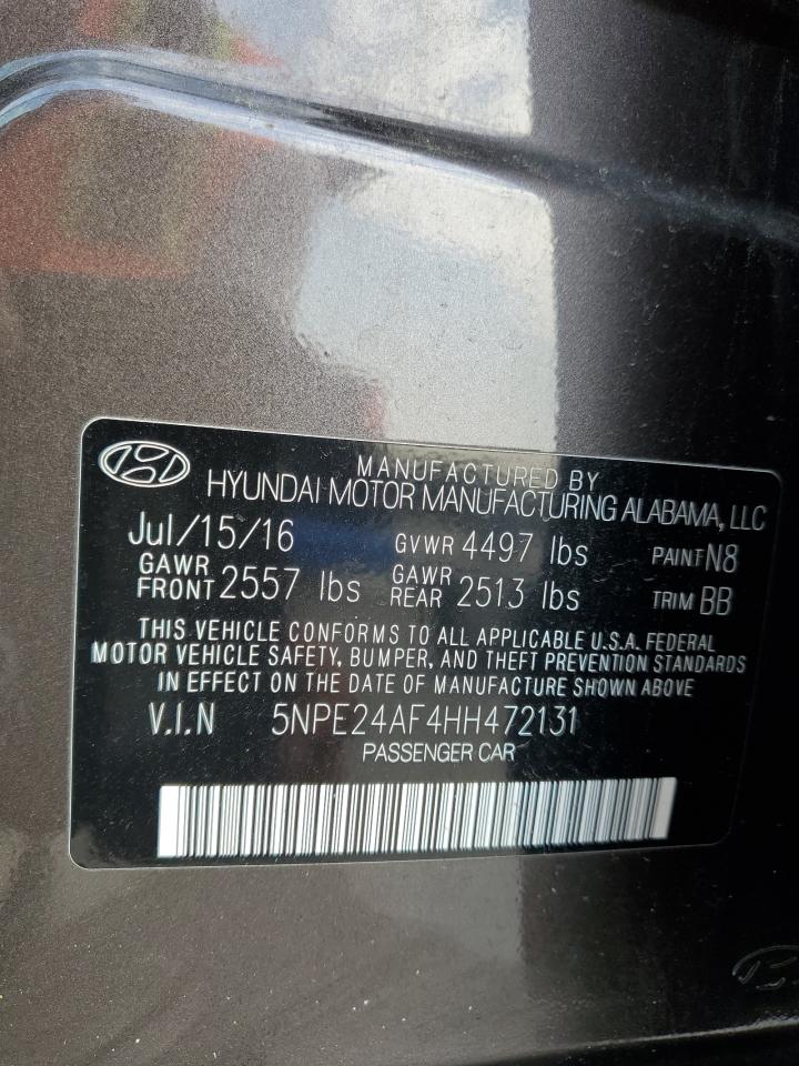 5NPE24AF4HH472131 2017 Hyundai Sonata Se