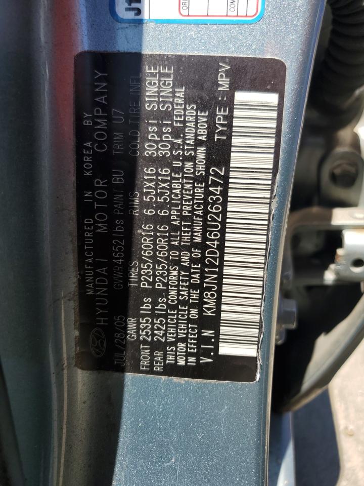 KM8JN12D46U263472 2006 Hyundai Tucson Gls
