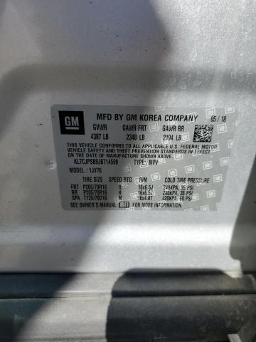 2018 Chevrolet Trax 1Lt VIN: KL7CJPSB9JB714598 Lot: 59639824