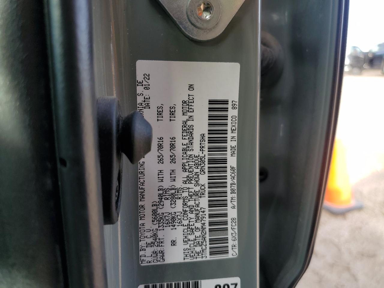 3TMCZ5AN2NM479147 2022 Toyota Tacoma Double Cab