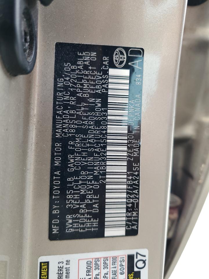 2T1BR32E15C480331 2005 Toyota Corolla Ce