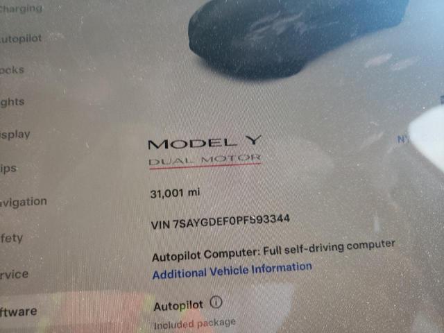 7SAYGDEF0PF593344 2023 Tesla Model Y