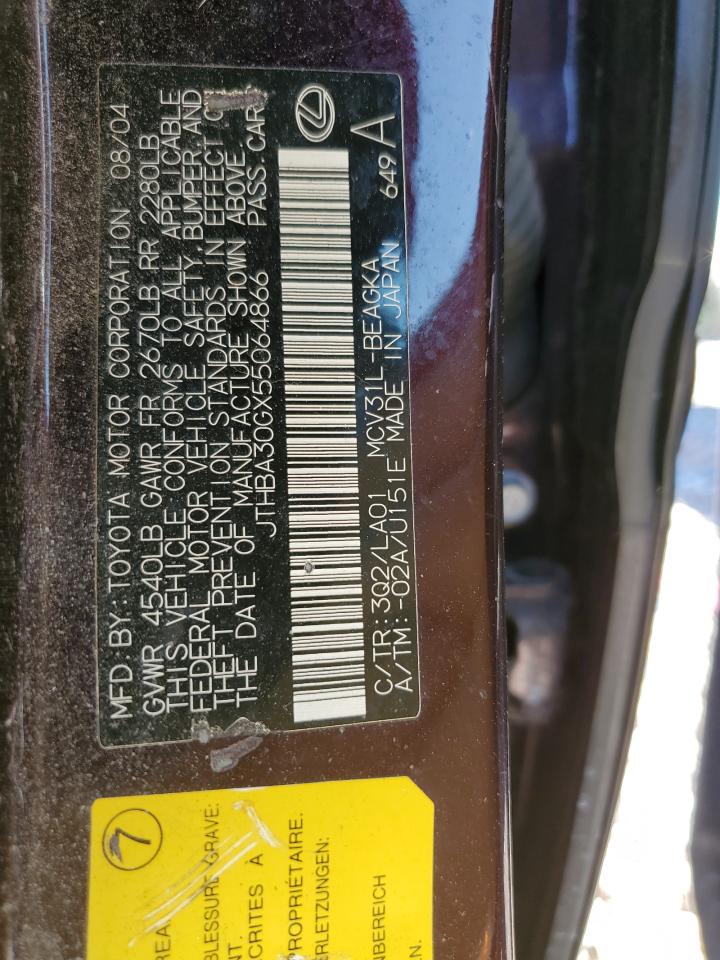 JTHBA30GX55064866 2005 Lexus Es 330