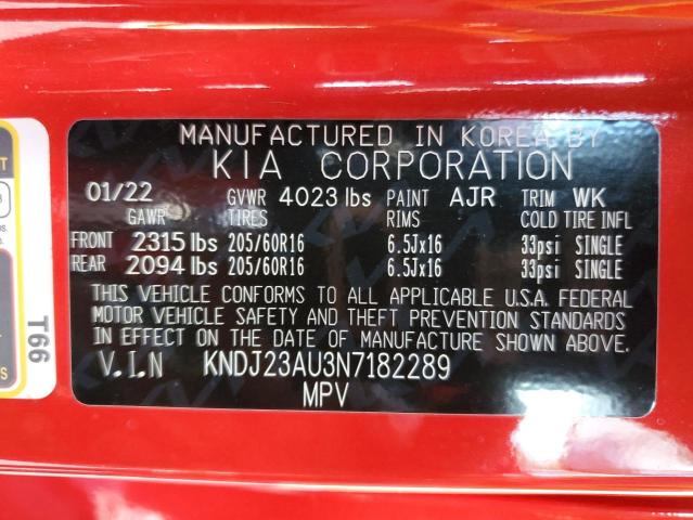 2022 Kia Soul Lx VIN: KNDJ23AU3N7182289 Lot: 60937424