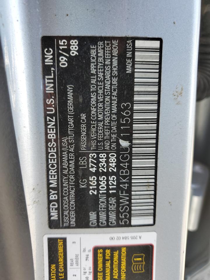 55SWF4KB4GU111563 2016 Mercedes-Benz C 300 4Matic