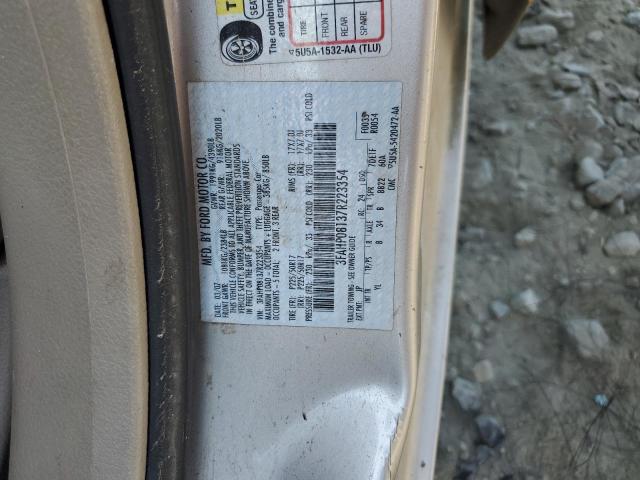 2007 Ford Fusion Sel VIN: 3FAHP08137R223354 Lot: 60464264