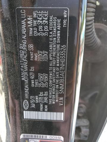 2022 Hyundai Tucson Sel VIN: 5NMJB3AE1NH033526 Lot: 58625964