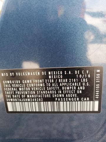 2017 VOLKSWAGEN JETTA SE - 3VWDB7AJXHM249262