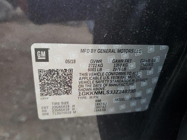 2018 GMC Acadia Slt-1 VIN: 1GKKNMLS3JZ248730 Lot: 58543534