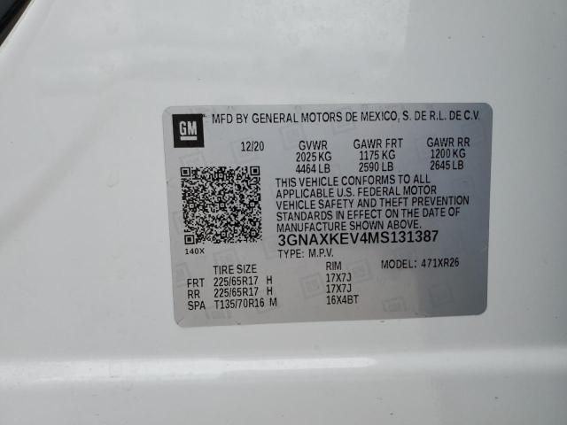 2021 CHEVROLET EQUINOX LT - 3GNAXKEV4MS131387
