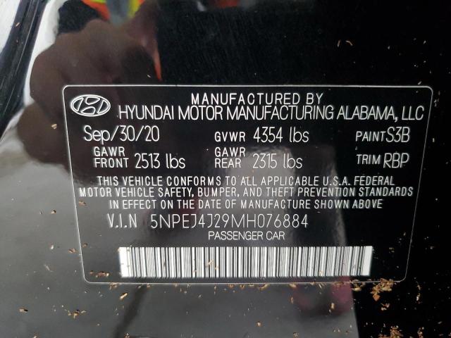 2021 Hyundai Sonata Sel Plus VIN: 5NPEJ4J29MH076884 Lot: 59434844