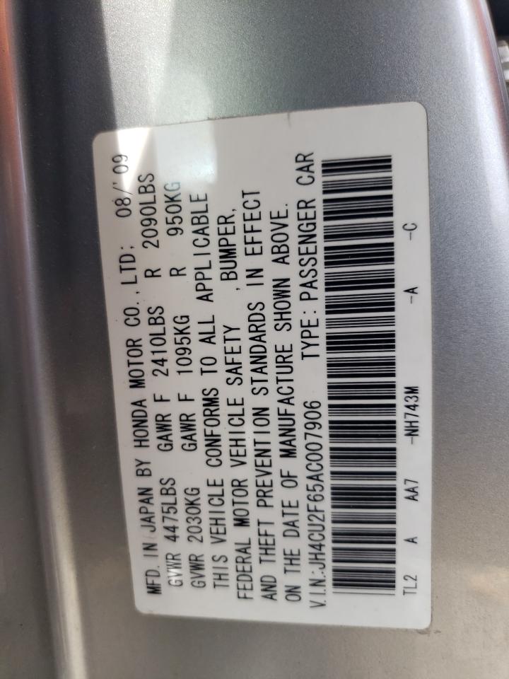 JH4CU2F65AC007906 2010 Acura Tsx