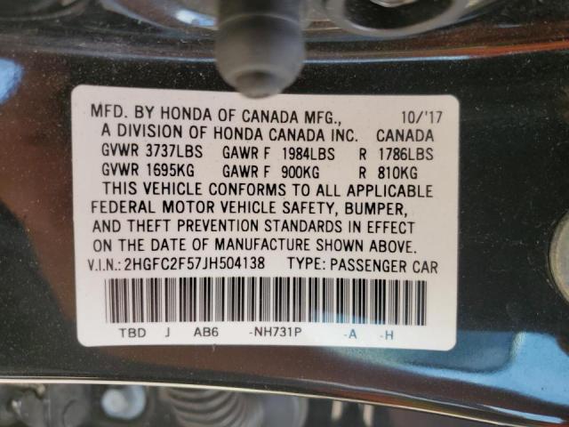 2018 HONDA CIVIC LX - 2HGFC2F57JH504138