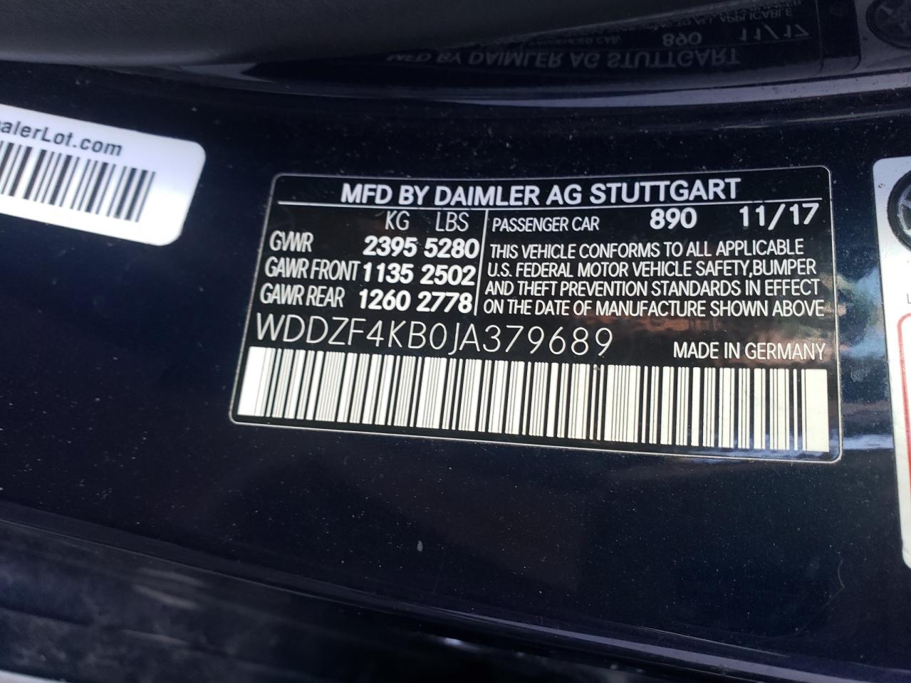 WDDZF4KB0JA379689 2018 Mercedes-Benz E 300 4Matic