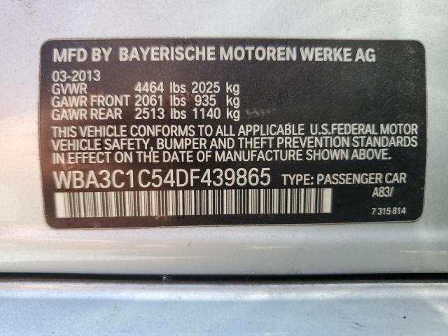 2013 BMW 328 I Sulev VIN: WBA3C1C54DF439865 Lot: 58970794