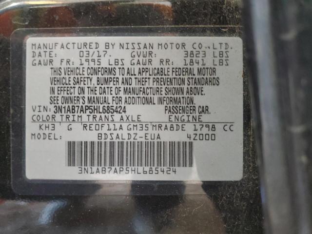 2017 NISSAN SENTRA S - 3N1AB7AP5HL685424